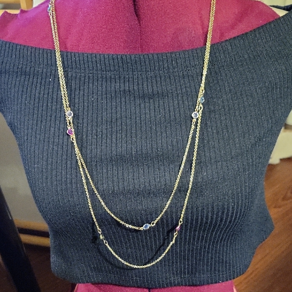 3/$25 Elegant Gold and Purple Necklace